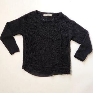 ZARA CROCHET KNIT SWEATER M‎